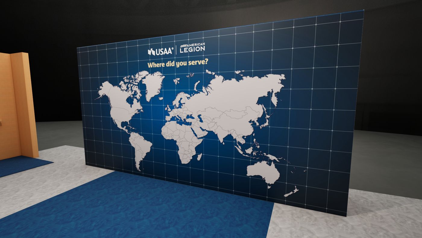 Rendering of the where did you serve map wall