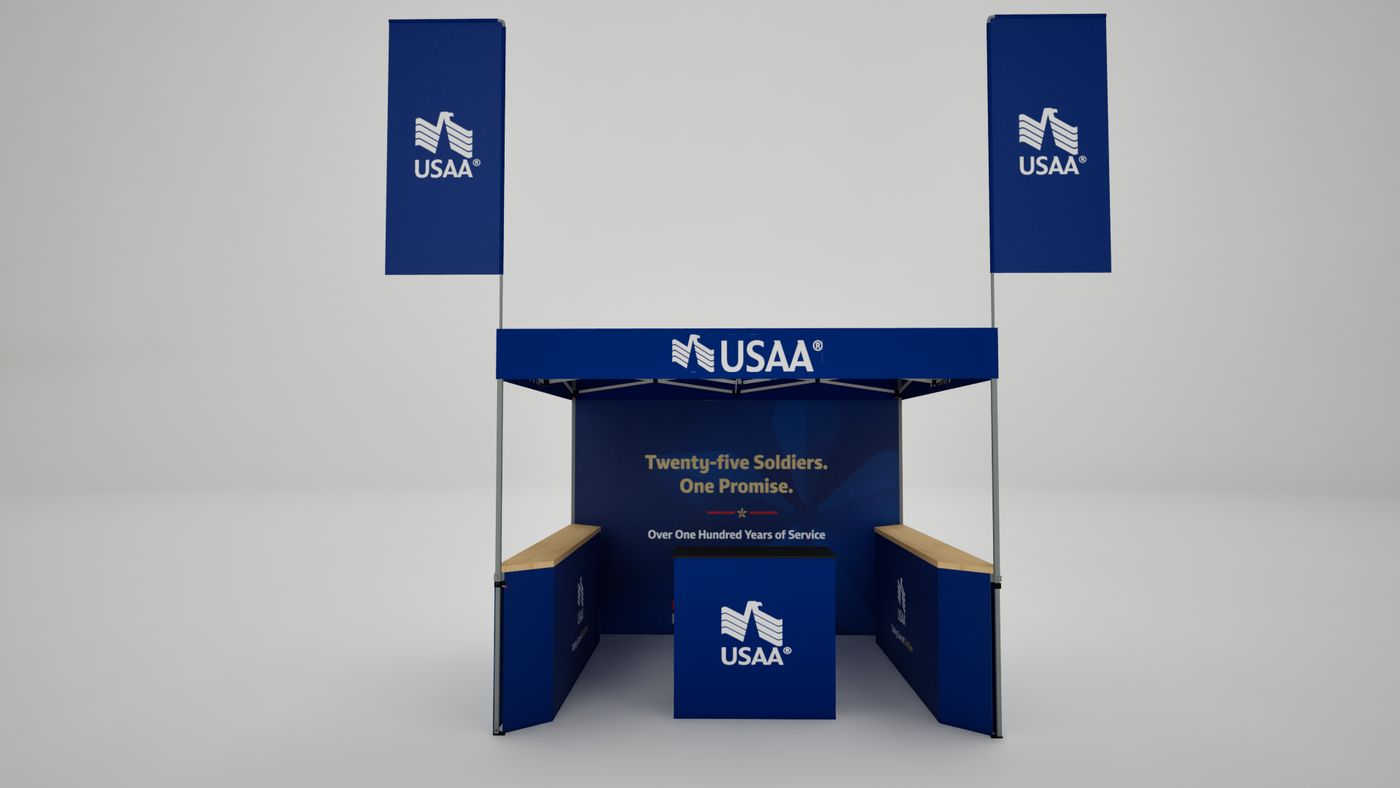 Rendering of the event in a box kit from the front
