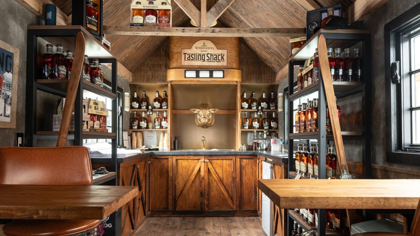 Photograph of the finished Tasting Shack interior