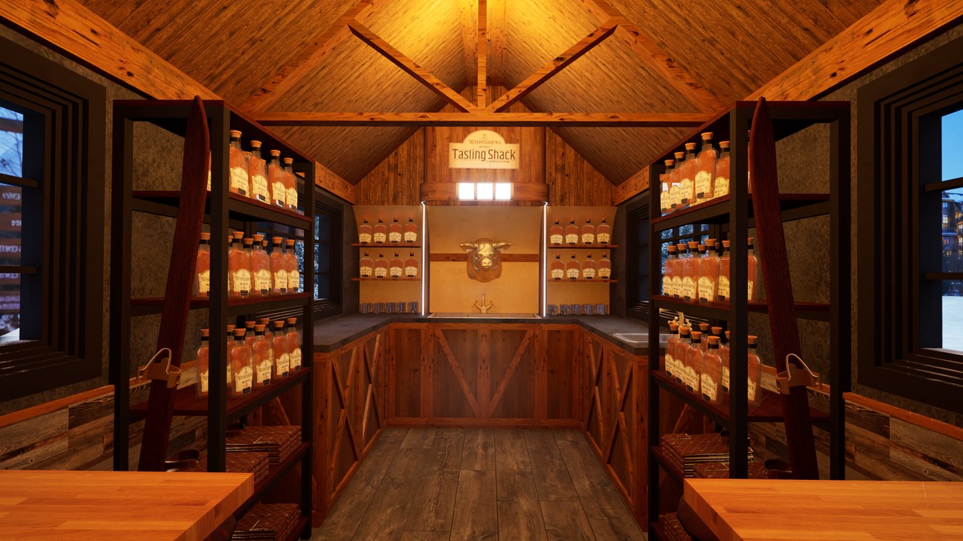 Rendering of the Tasting Shack interior